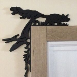 Black Dinosaur Corner DoorAccent - 3D